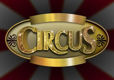 Glitter Circus Sign Illustrazione stock