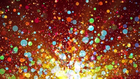 Glitter Colorful Particles Rising 動画素材 334516673