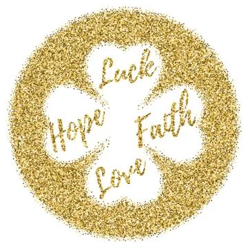 Glitter, confetti St. Patrick Day template Stock Illustration