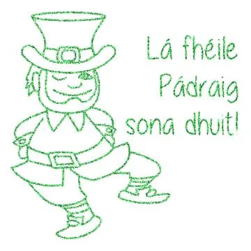 Glitter, confetti St. Patrick Day template Stock Illustration