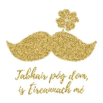 Glitter, confetti St. Patrick Day template Stock Illustration