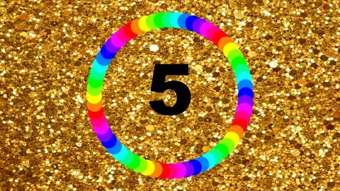Glitter Countdown from 10 to 0 Video stock 270045252