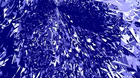 Glitter Dark Blue Polygon Shape Sphere Motion Background Video stock 276629292
