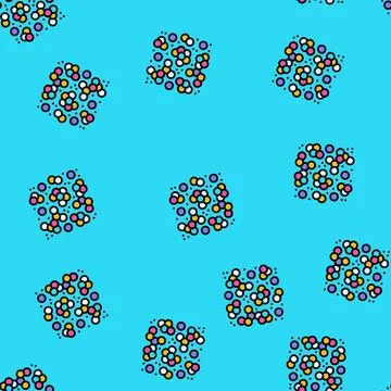 Glitter disco party vector seamless pattern Stock Illustration