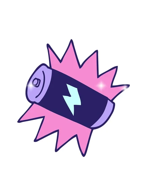 Glitter effect animation of cartoon doodle battery Stock Footage 324247328