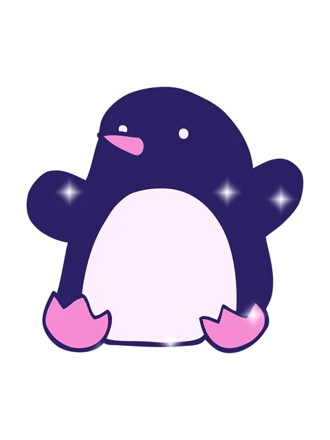 Glitter effect animation of cartoon doodle dancing penguin Stock Footage 324283395