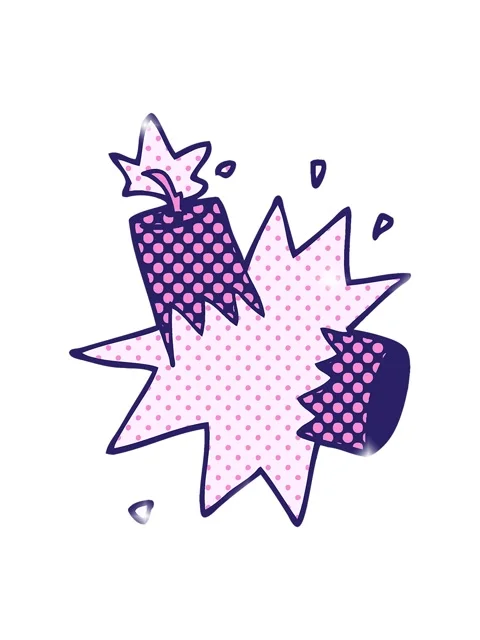 Glitter effect animation of cartoon doodle dynamite Vídeo Stock 324337898