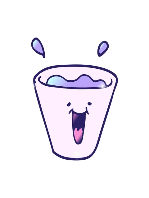 Glitter effect animation of cartoon doodle happy drinks Stock Footage 324464801
