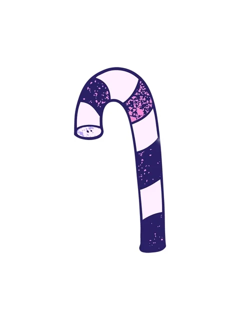 Glitter effect animation of cartoon doodle xmas candy cane Stock Footage 324467614