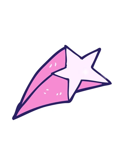 Glitter effect animation of cartoon doodle shooting star Stock Footage 324468488