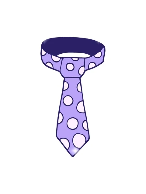 Glitter effect animation of cartoon doodle patterned tie Stock Footage 324474450