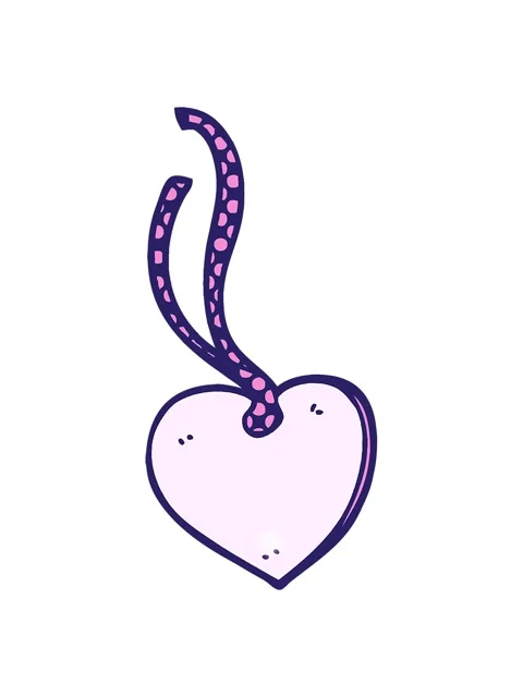 Glitter effect animation of cartoon doodle heart shaped gift tag Stock Footage 324492975