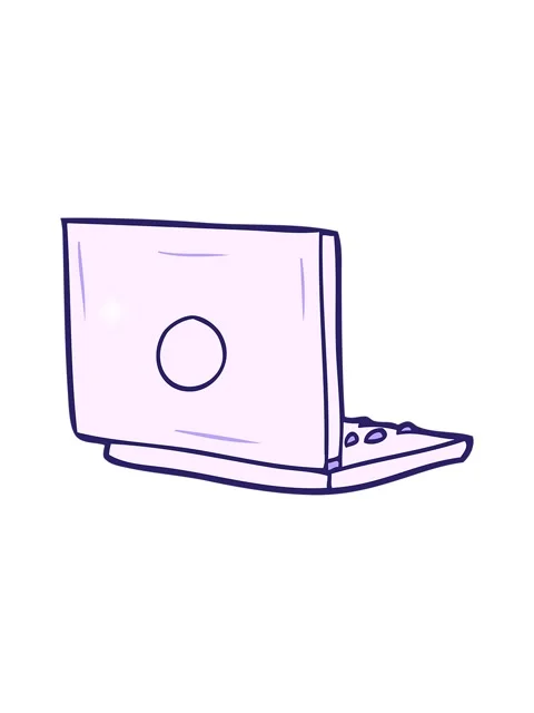 Glitter effect animation of cartoon laptop computer Stock Footage 324464381