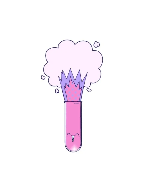 Glitter effect animation of cartoon motion chemicals in test tube Stock Footage 324201053