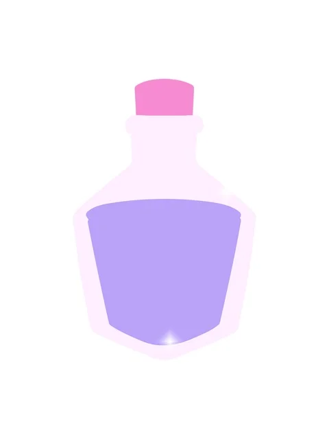 Glitter effect animation of cartoon potion bottle Vídeo Stock 324184856
