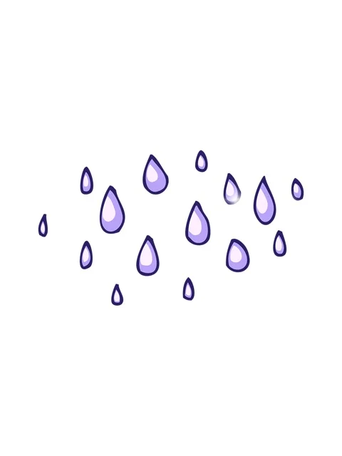 Glitter effect animation of cartoon raindrops Stock Footage 324195624