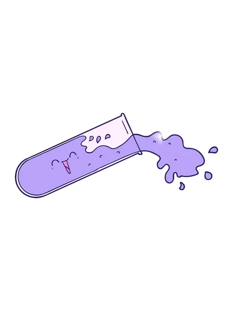 Glitter effect animation of cartoon test tube accident Stock Footage 324438836