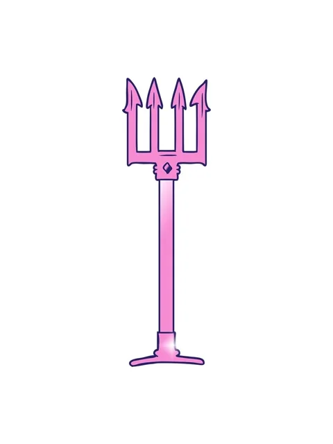 Glitter effect animation of cartoon trident Stock Footage 324430649