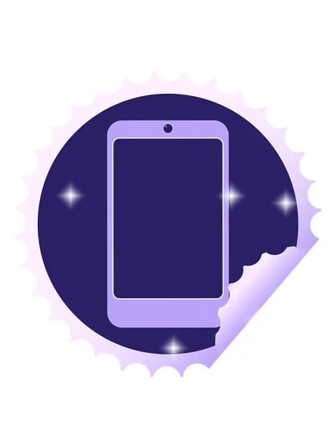 Glitter effect animation of cell phone graphic vector illustration round st.. Stock Footage 324397787