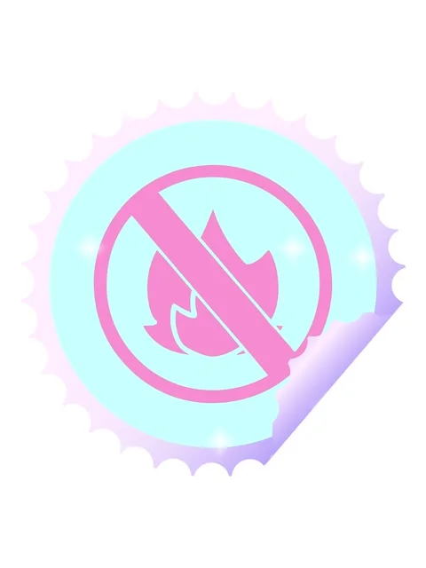 Glitter effect animation of circular peeling sticker cartoon of a no fire a.. 스톡 동영상 324319369