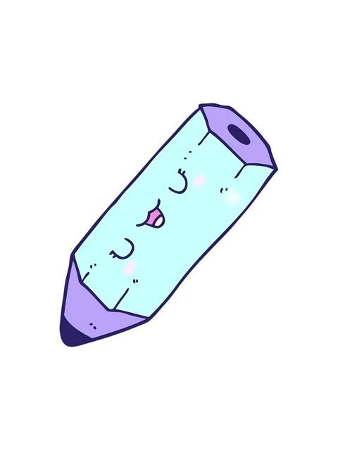 Glitter effect animation of cute cartoon of fun pencil Stock Footage 324140576