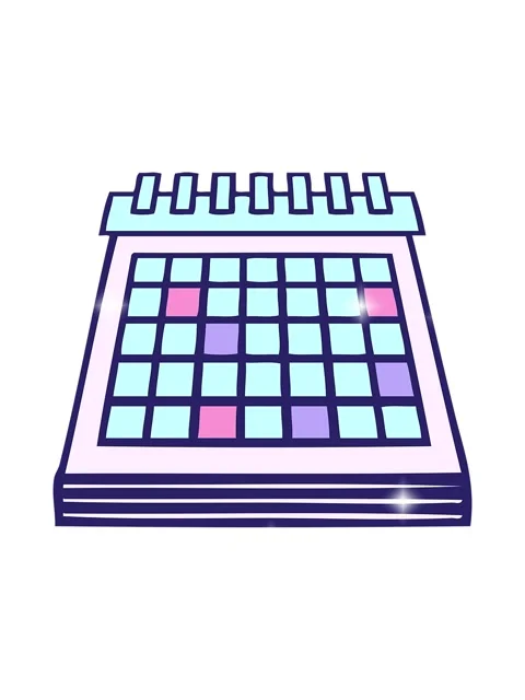 Glitter effect animation of cute cartoon of a work calendar Stock Footage 324307032