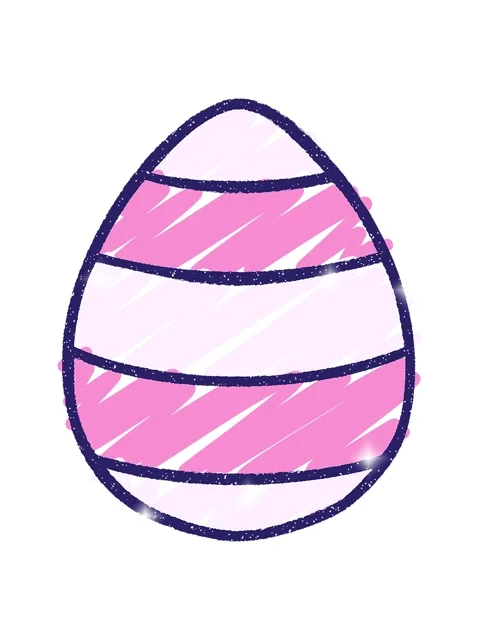 Glitter effect animation of Easter Egg Chalk Drawing Stock Footage 324492960