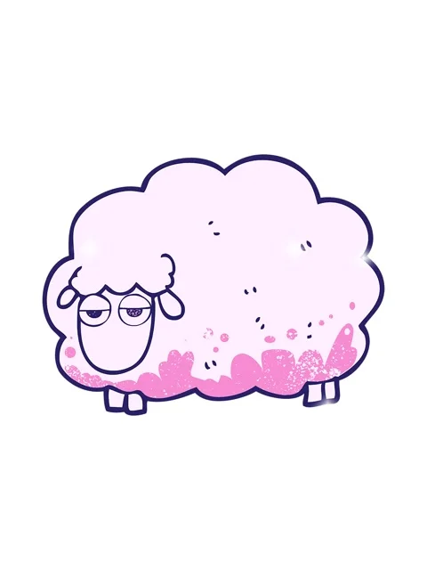 Glitter effect animation of freehand textured cartoon muddy winter sheep 動画素材 324296855