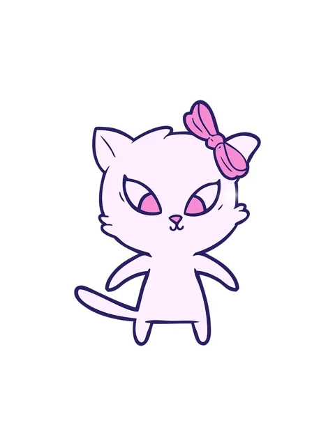 Glitter effect animation of a fun illustration of a cartoon cat Stock Footage 324228176
