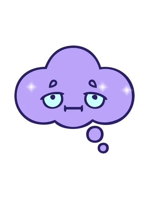 Glitter effect animation of gradient shaded cartoon of a thought bubble Stock Footage 324434548
