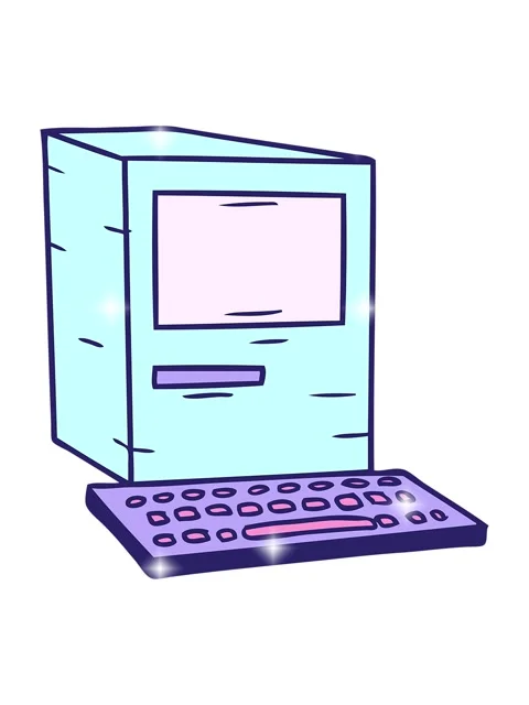 Glitter effect animation of hand drawn cartoon doodle of a computer and key.. Stock Footage 324128417