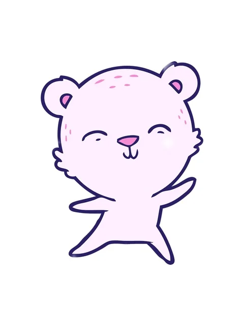 Glitter effect animation of happy cartoon polar bear dancing Stock Footage 324297568