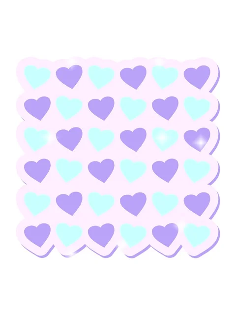 Glitter effect animation of hearts repeat pattern sticker Stock Footage 324169981