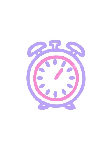 Glitter effect animation of line drawing cartoon of a alarm clock icon Stock Footage 324111394