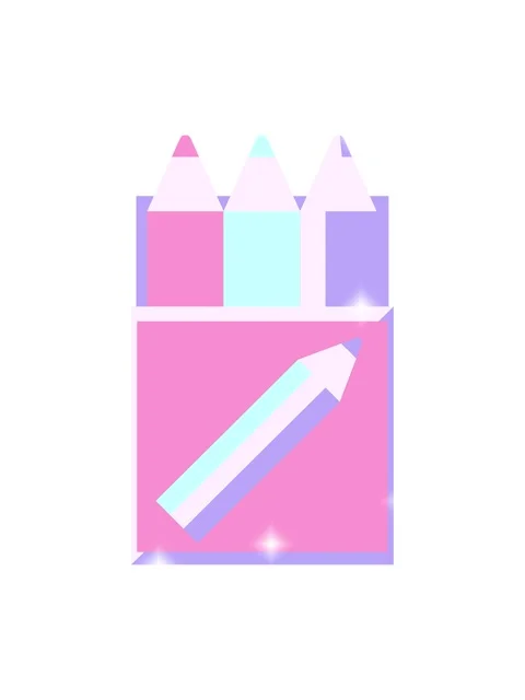 Glitter effect animation of a pack of coloring pencils graphic vector illus.. Stock Footage 324209719