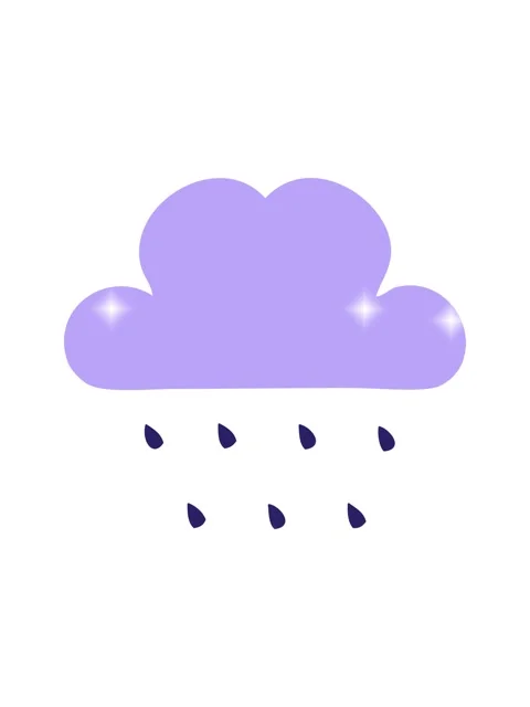 Glitter effect animation of rain cloud symbol icon Stock Footage 324231846