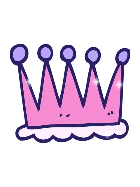 Glitter effect animation of simple cartoon doodle crown Stock Footage 324079215
