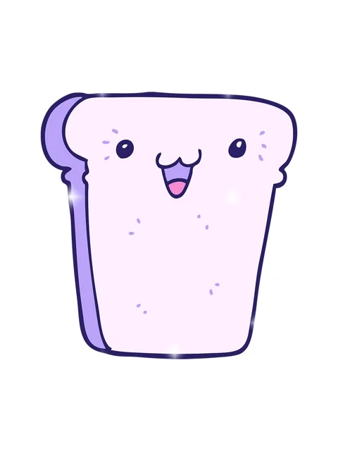 Glitter effect animation of slice of bread design Stock Footage 324143200