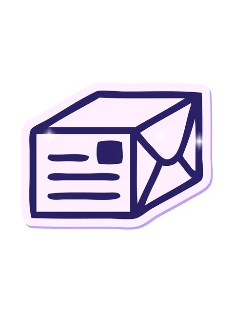 Glitter effect animation of sticker of a cute cartoon paper parcel Stock Footage 323600456