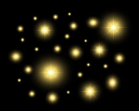 Glitter effect with black isolated background. Stock Illustration