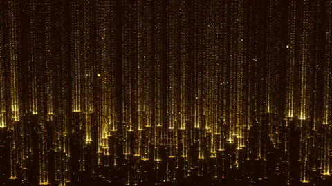 Glitter Elegant Gold Background Star Animated Sparkles Shimmer Stock Footage 87452438