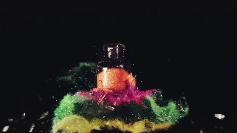Glitter in Extreme Slow Motion Stock Footage 82875285