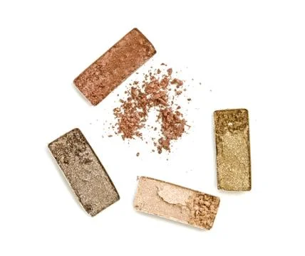 Glitter eyeshadow in box isolate on white. Stock Photos