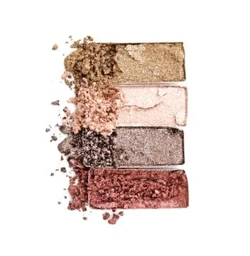 Glitter eyeshadow in box isolate on white. Stock Photos