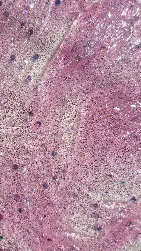 Glitter .Face mask texture macro. Pink cream with glitter. Stock Footage 312690922