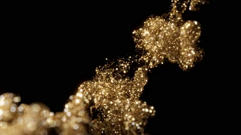 Glitter flow slow motion animation Stock Footage 225277356