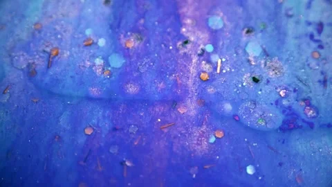 Glitter fluid abstract background. Paint water. Blue Purple colors shimmering Stock Footage 267044972