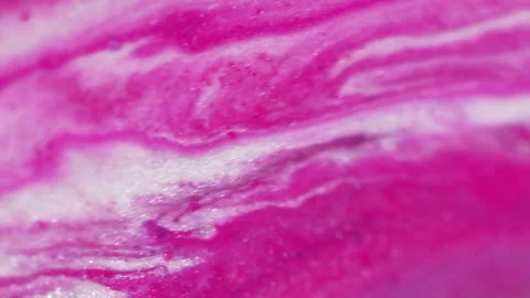 Glitter fluid drip ink spill purple white paint Stock Footage 278501081