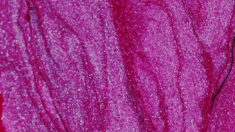Glitter fluid drip ink water pink red black paint Stock Footage 257513030