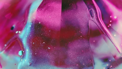 Glitter fluid drip neon crystal pink blue glass Stock Footage 279125585